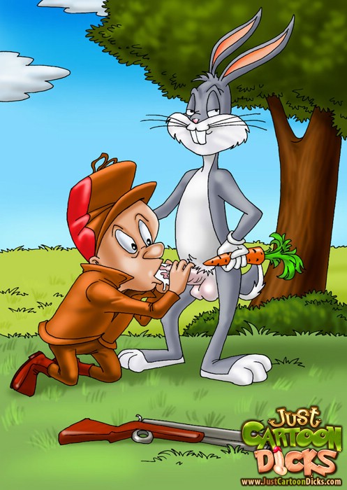 Bugs Bunny fucking the Elmer’s mouth