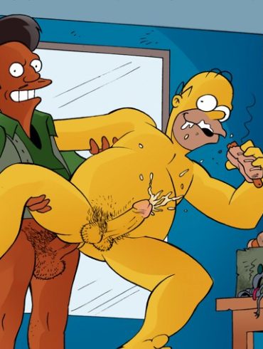 Homer Simpson eats sousage