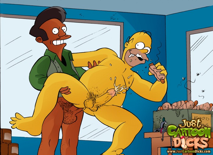 Homer Simpson eats sousage